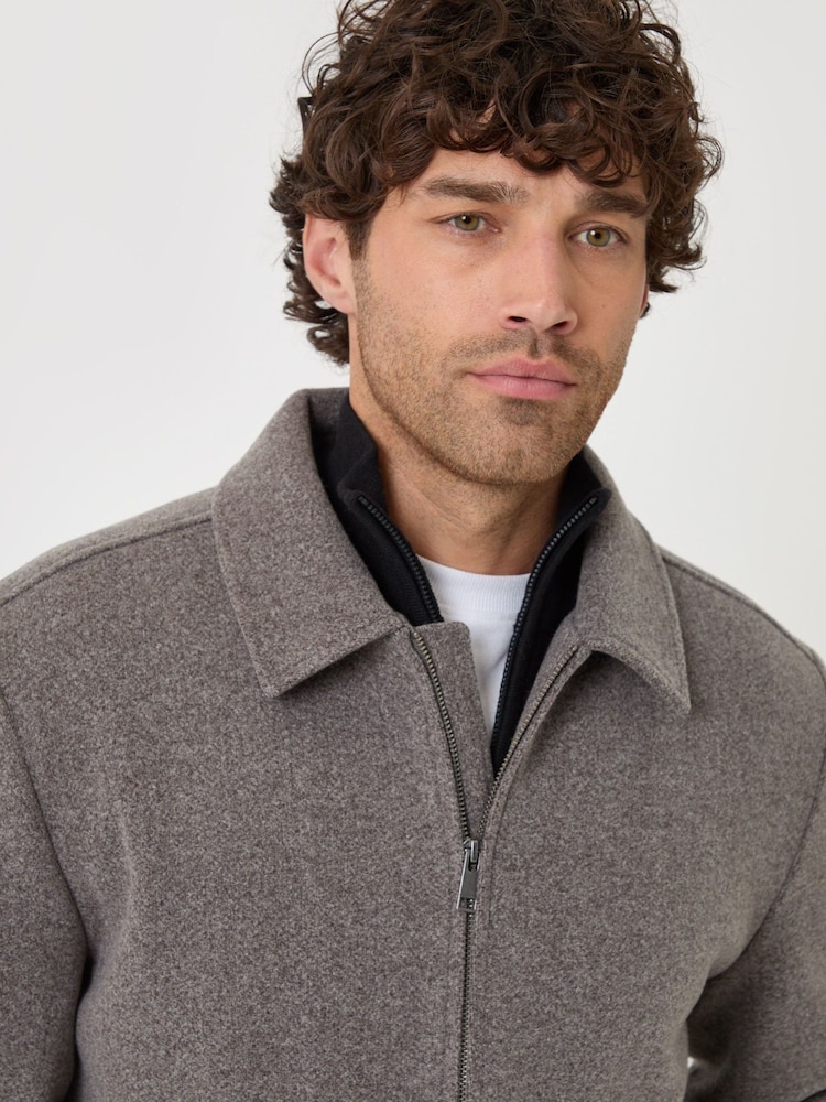 Threadbare Faux Wool Lightweight Collared Jacket - صورة 5 من 5 Threadbare Faux Wool Lightweight Collared Jacket - صورة 5 من 5