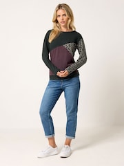 Marrón - M&Co Petite Animal Print Cutabout Jumper - Imagen 2 de 6