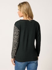 Marrón - M&Co Petite Animal Print Cutabout Jumper - Imagen 3 de 6