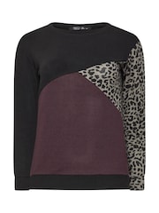 Marrón - M&Co Petite Animal Print Cutabout Jumper - Imagen 5 de 6