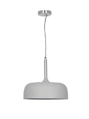 Pacific Grey Anke Matt Domed Metal Ceiling Light Pendant - Image 3 of 4