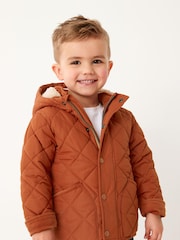 Rostbraun - Steppjacke aus Teddyfleece mit Futter (3 Monate – 7 Jahre) - Bild 1 von 11