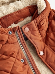 Rostbraun - Steppjacke aus Teddyfleece mit Futter (3 Monate – 7 Jahre) - Bild 10 von 11