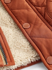 Rostbraun - Steppjacke aus Teddyfleece mit Futter (3 Monate – 7 Jahre) - Bild 11 von 11