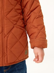 Rostbraun - Steppjacke aus Teddyfleece mit Futter (3 Monate – 7 Jahre) - Bild 6 von 11