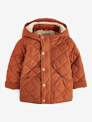 Rostbraun - Steppjacke aus Teddyfleece mit Futter (3 Monate – 7 Jahre) - Bild 7 von 11
