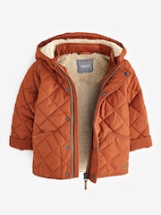 Rostbraun - Steppjacke aus Teddyfleece mit Futter (3 Monate – 7 Jahre) - Bild 8 von 11