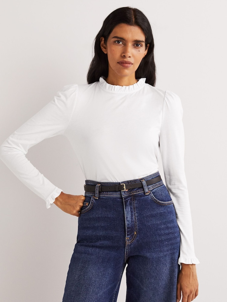 Boden Off White Silk Shirt - Image 1 of 5 Boden Off White Silk Shirt - Image 1 of 5