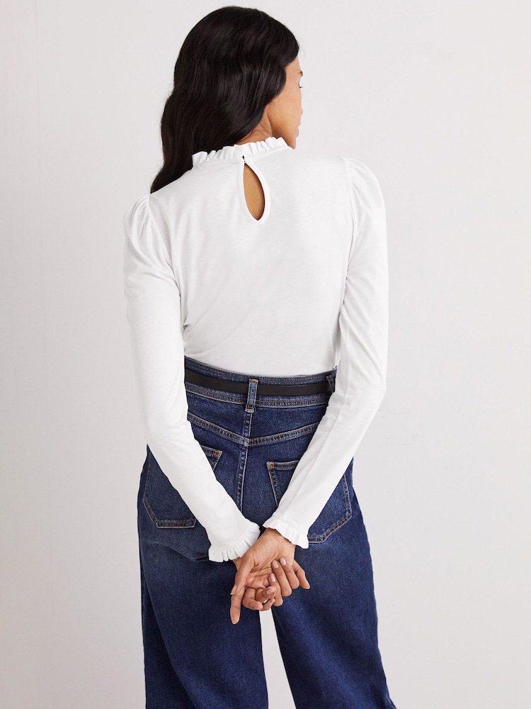 Boden Off White Silk Shirt - Image 2 of 5 Boden Off White Silk Shirt - Image 2 of 5