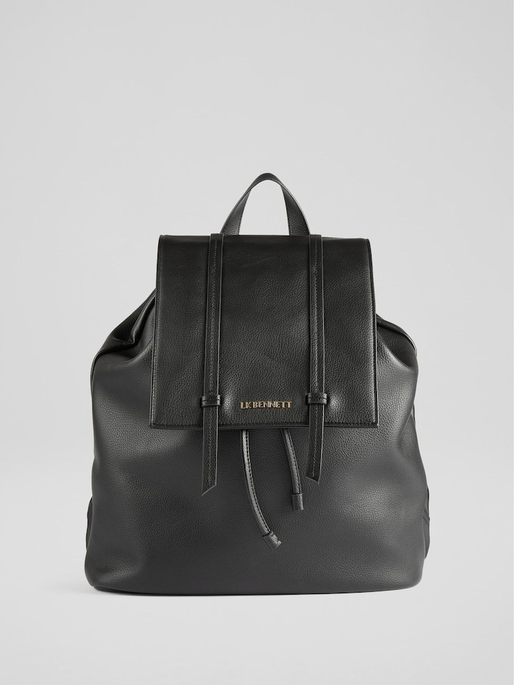 LK Bennett Black Leather Billie Backpack - Image 1 of 4