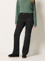 M&Co Black Petite Front Pocket Flare Jeans - Image 1 of 6
