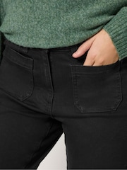 M&Co Black Petite Front Pocket Flare Jeans - Image 4 of 6