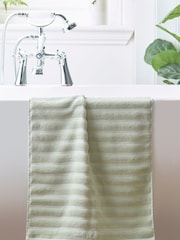 Sage Green Ribbed Towel - Image 3 of 7