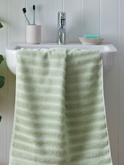 Sage Green Ribbed Towel - Image 4 of 7