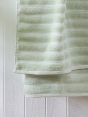 Sage Green Ribbed Towel - Image 6 of 7