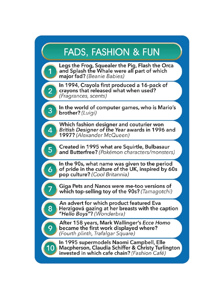 Cheatwell Games Top Trivia Mixed Question Card Games - Image 4 of 4