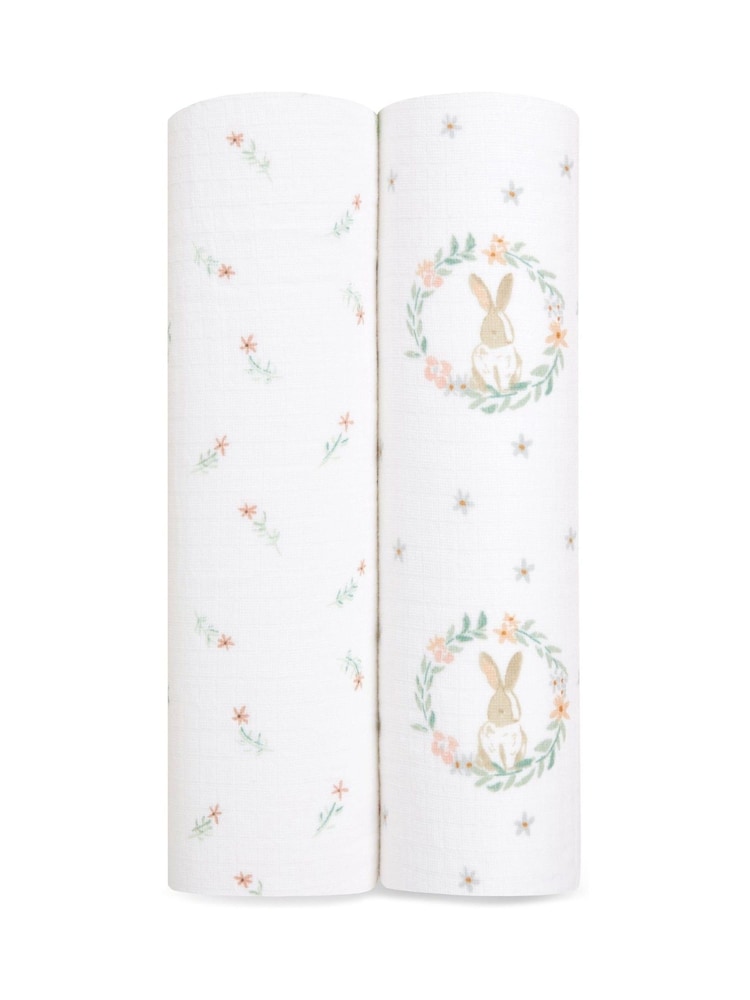 aden+anais Cream Essentials 100% Cotton Muslin Blanket 2 Packs - Image 1 of 4