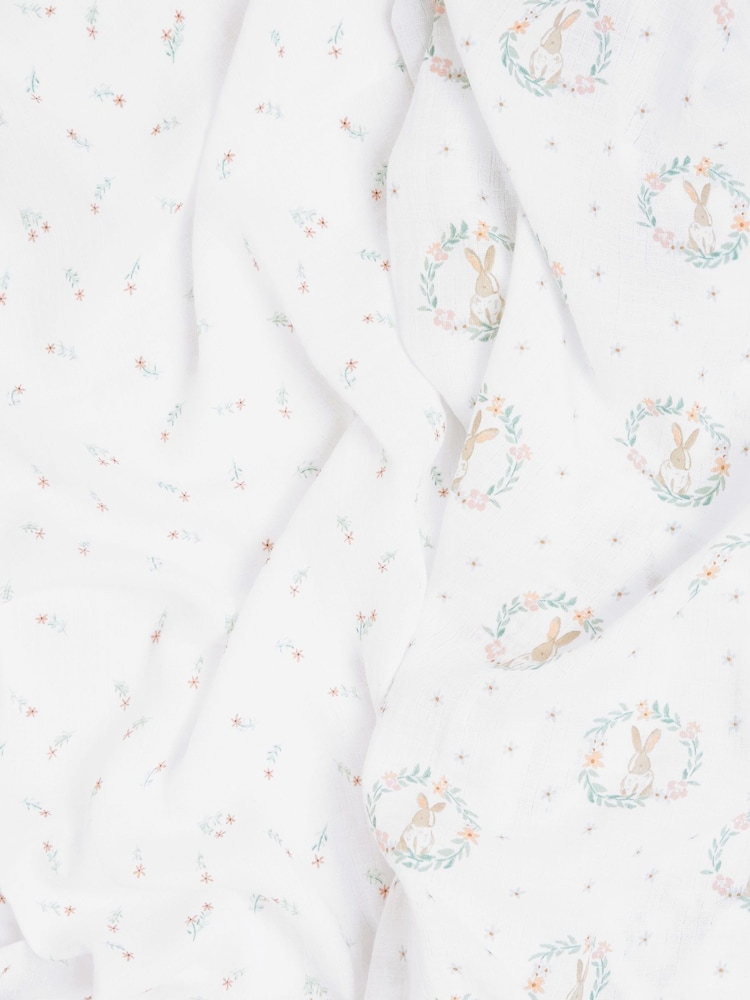 aden+anais Cream Essentials 100% Cotton Muslin Blanket 2 Packs - Image 4 of 4