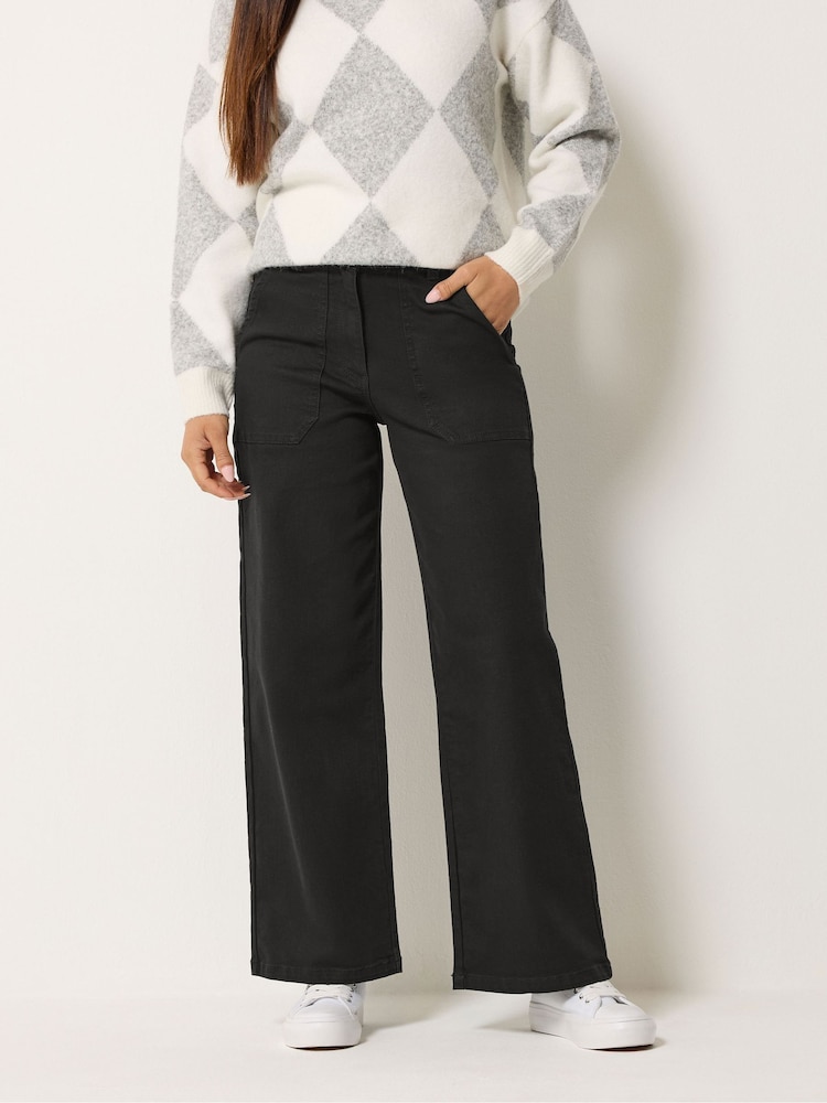 M&Co Black Petite Carpenter Jeans - Image 2 of 5 M&Co Black Petite Carpenter Jeans - Image 2 of 5