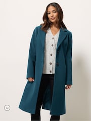 M&Co Green Petite Tailored Coat - Image 1 of 6