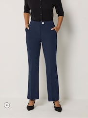 블루 - M&Co Petite Smart Bootcut Trousers - 6의 이미지 1