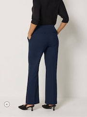 블루 - M&Co Petite Smart Bootcut Trousers - 6의 이미지 3