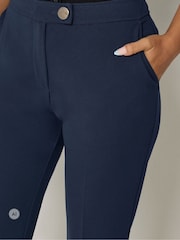 블루 - M&Co Petite Smart Bootcut Trousers - 6의 이미지 4