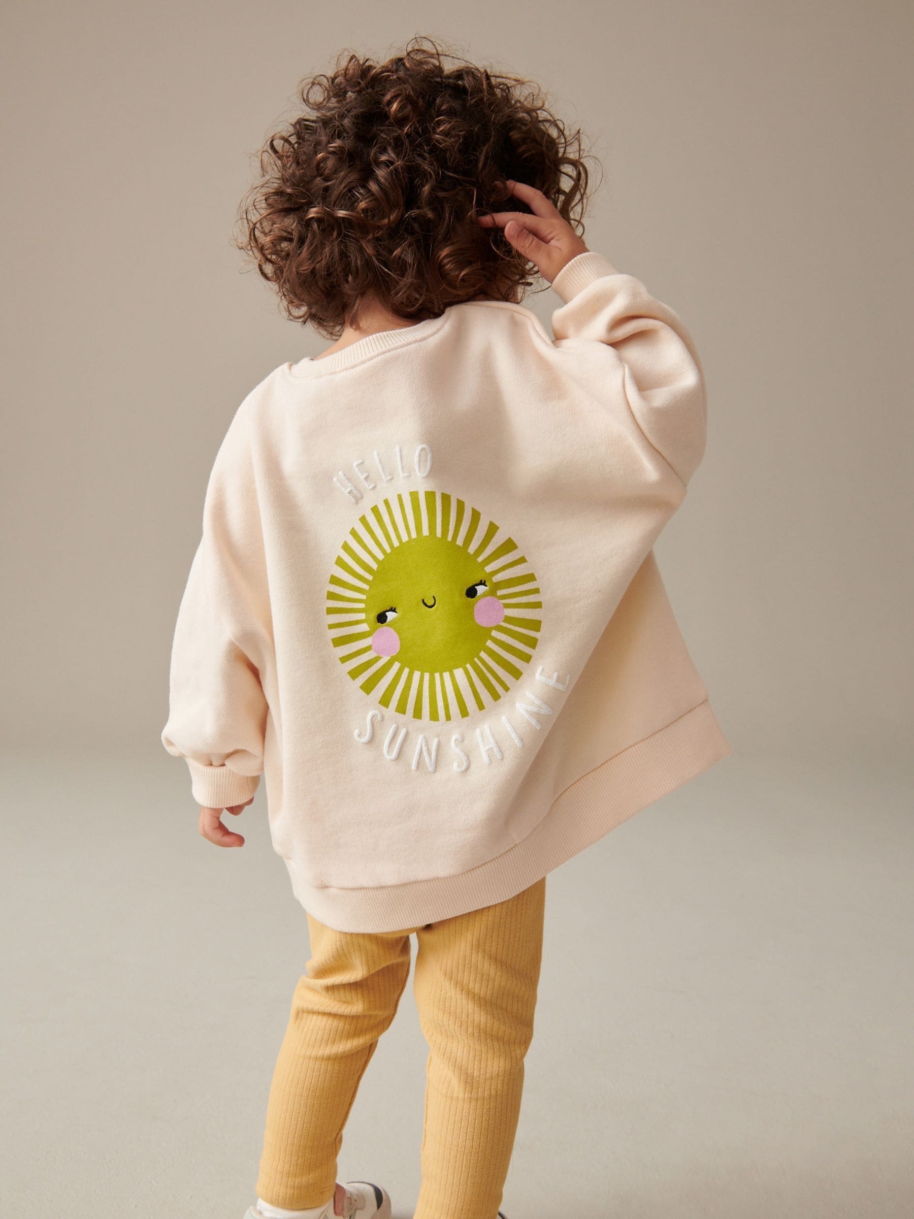 Buy Yellow Relaxed Fit 100 Cotton Sweater And Leggings Set 3mths 7yrs from Next USA