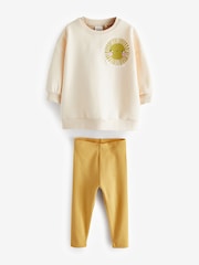 Yellow Relaxed Fit 100% Cotton Sweater And Leggings Set (3mths-7yrs) - Image 4 of 6