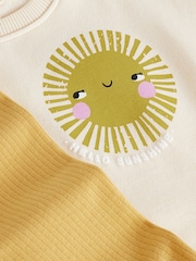 Yellow Relaxed Fit 100% Cotton Sweater And Leggings Set (3mths-7yrs) - Image 6 of 6