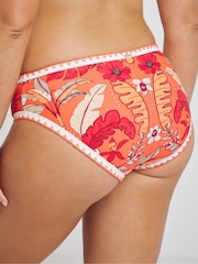 Figleaves Frida Klassische Bikinihose mit Blattprint, Orange - Bild 3 von 4