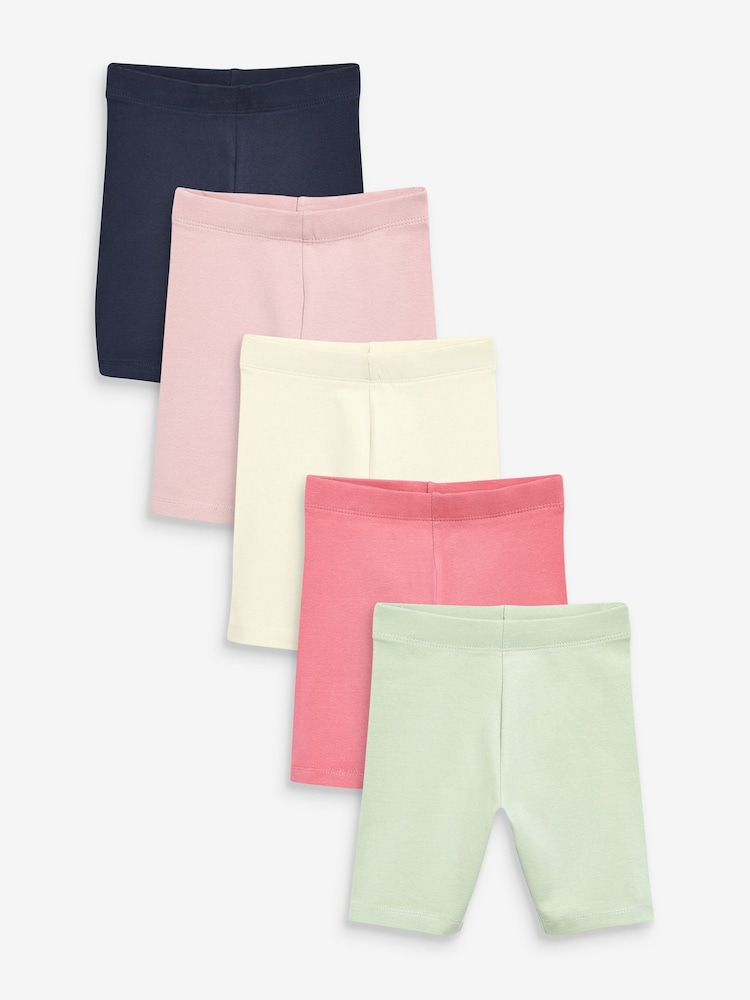 Multi 5 Pack Cotton Cycling Shorts (3mths-7yrs) - Image 1 of 8