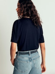 Boden Blue Supersoft Short Puff Shirt - Image 3 of 6