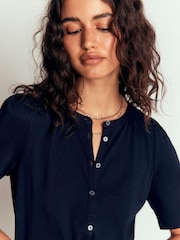 Boden Blue Supersoft Short Puff Shirt - Image 5 of 6