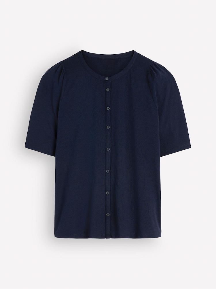 Boden Blue Supersoft Short Puff Shirt - Image 6 of 6