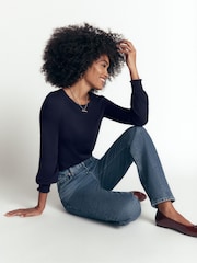 Boden Smocked Cuff Supersoft Top - 5суретінің 4 суреті