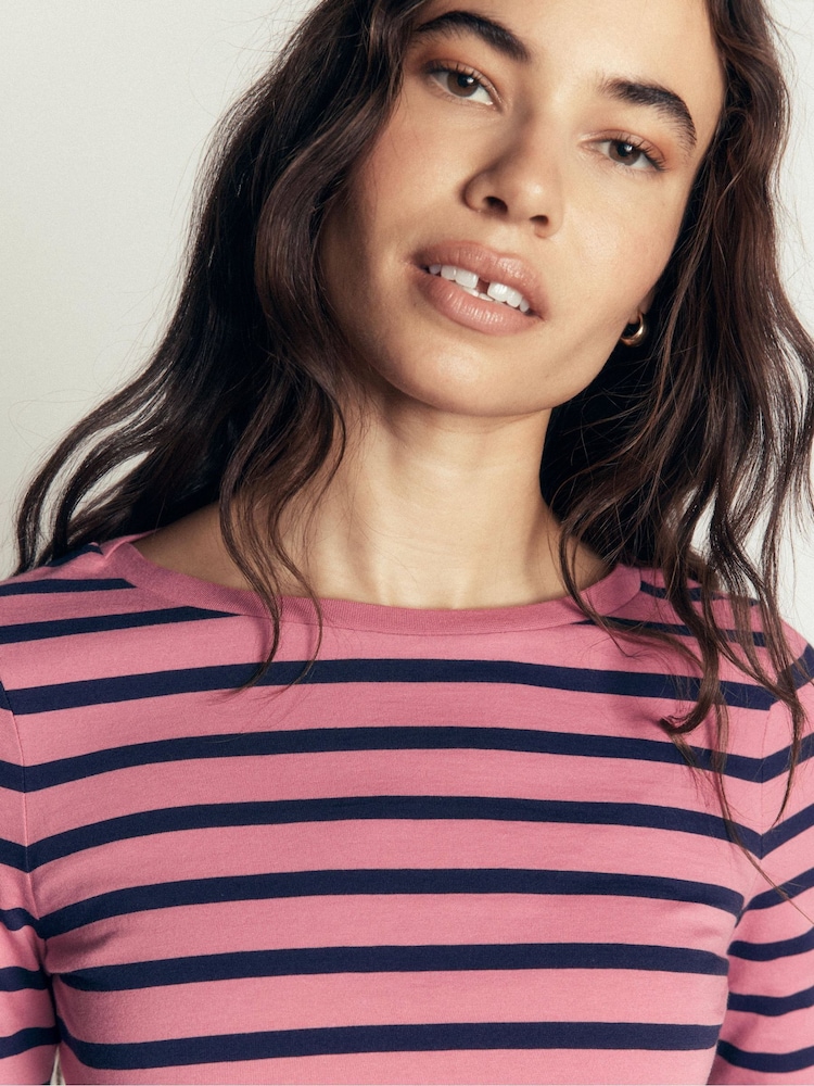 Boden Pink Olivia Long Sleeve Breton - Image 2 of 6 Boden Pink Olivia Long Sleeve Breton - Image 2 of 6