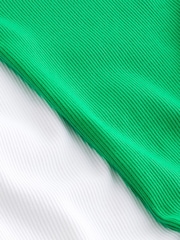 Green/White High Neck Ribbed Racer Vest Tops 2 Pack - Image 8 of 9