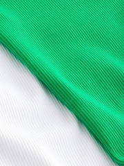 Green/White High Neck Ribbed Racer Vest Tops 2 Pack - Image 9 of 9