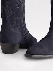 Navy Forever Comfort® Stitched Detail Western Boots - Image 3 of 5