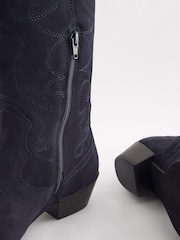 Navy Forever Comfort® Stitched Detail Western Boots - Image 5 of 5