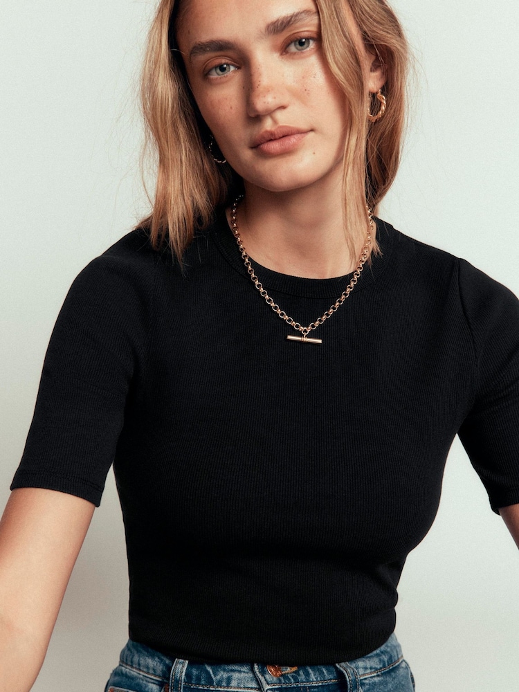 Boden Ribbed Cotton T-Shirt - 6的图像2｝
