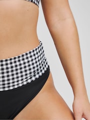 Figleaves Gingham Tailor Fold Schwarz Bikini Hosen - Bild 4 von 4