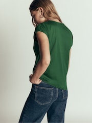 Boden Green Supersoft V-Neck T-Shirt - Image 3 of 6