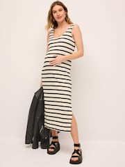 Stripe Maternity Knitted Dress - Image 1 of 7