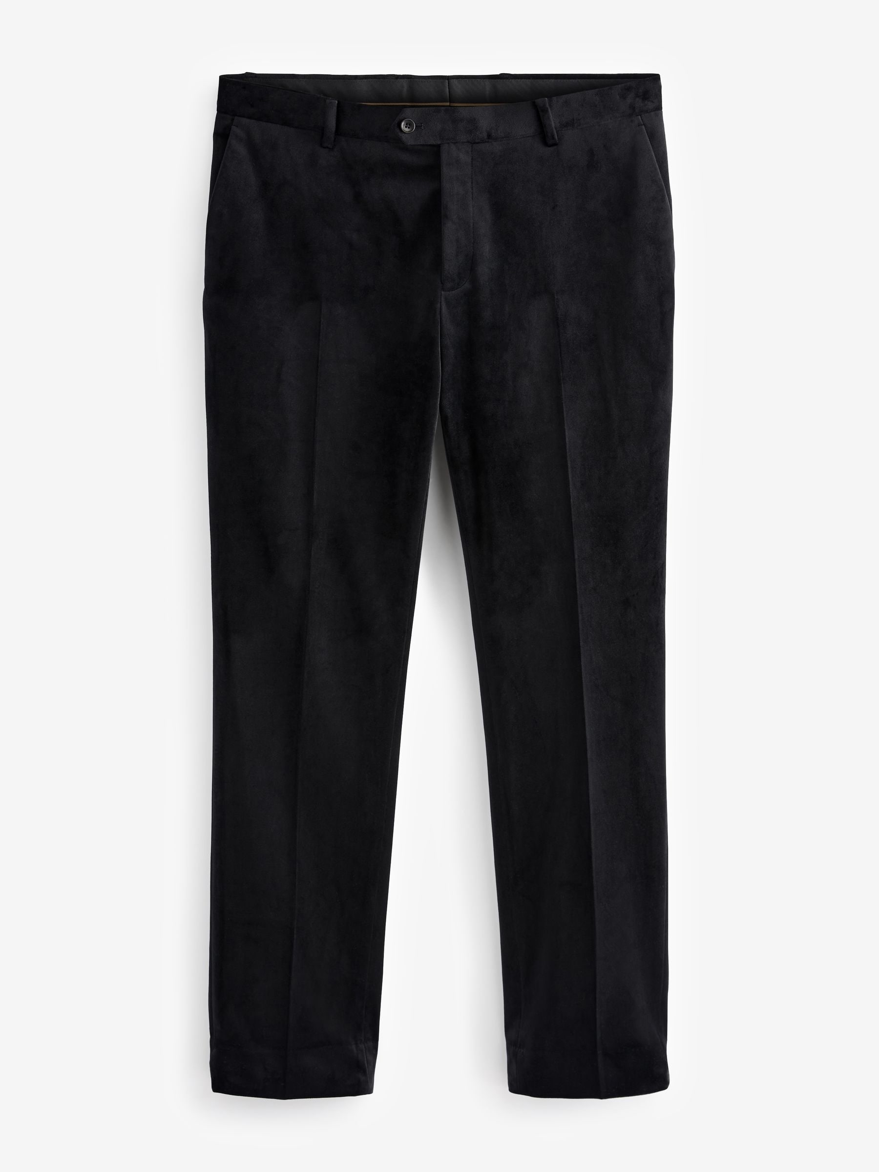 Next Black Slim Fit Velvet Suit Trousers