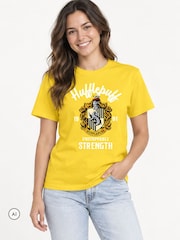 Brand Threads Harry Potter Adults Hufflepuff T-Shirt - תמונה 1 מתוך 4