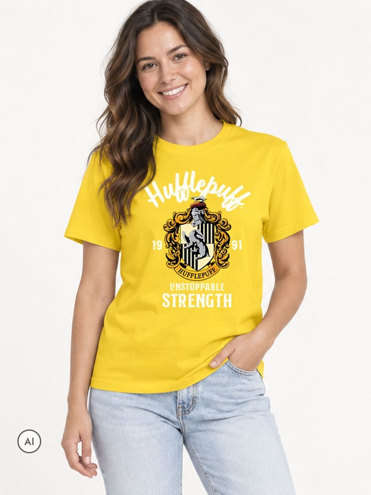 Brand Threads Harry Potter Adults Hufflepuff T-Shirt - תמונה 1 מתוך 4 Brand Threads Harry Potter Adults Hufflepuff T-Shirt - תמונה 1 מתוך 4