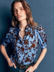 Boden Blue Penelope Viscose Top - Image 1 of 6