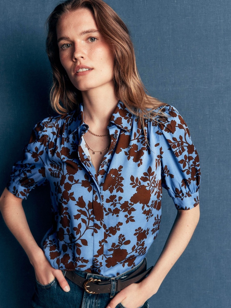 Boden Blue Penelope Viscose Top - Image 1 of 6 Boden Blue Penelope Viscose Top - Image 1 of 6